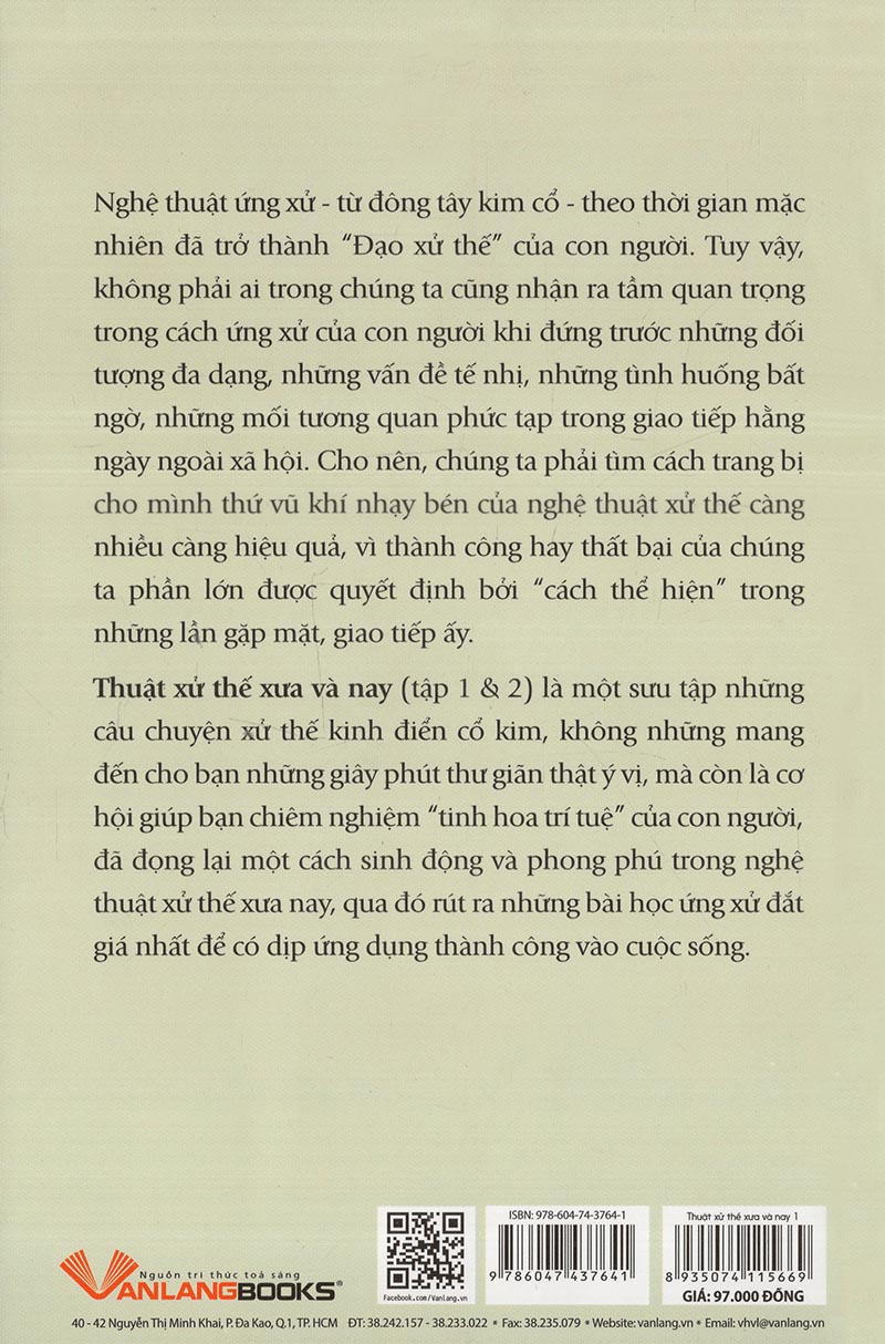 Sách - Thuật Xử Thế Xưa Và Nay - Tập 1