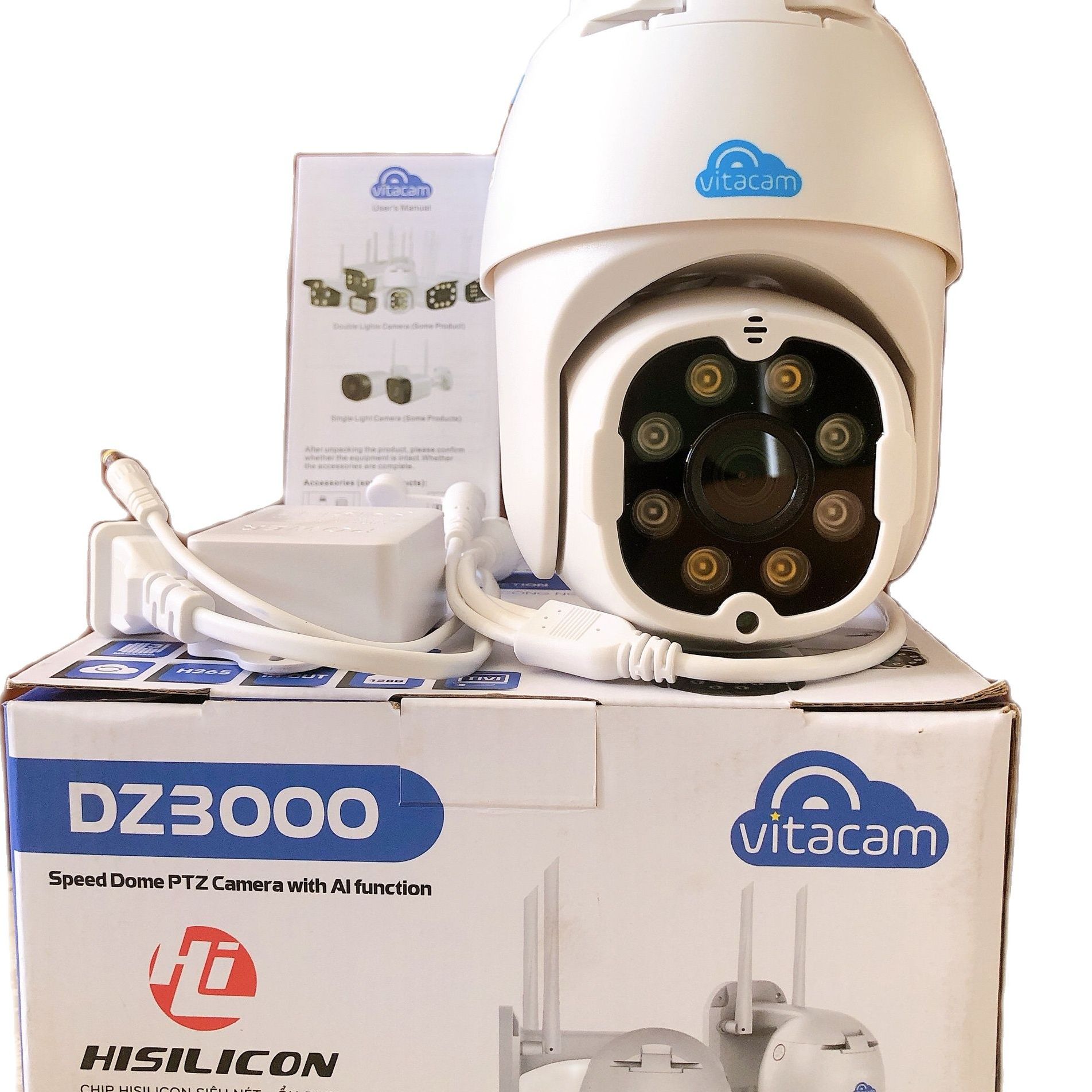 Camera vitacam DZ3000 Pro 3.0MP full 1960hd quay quét 360 độ