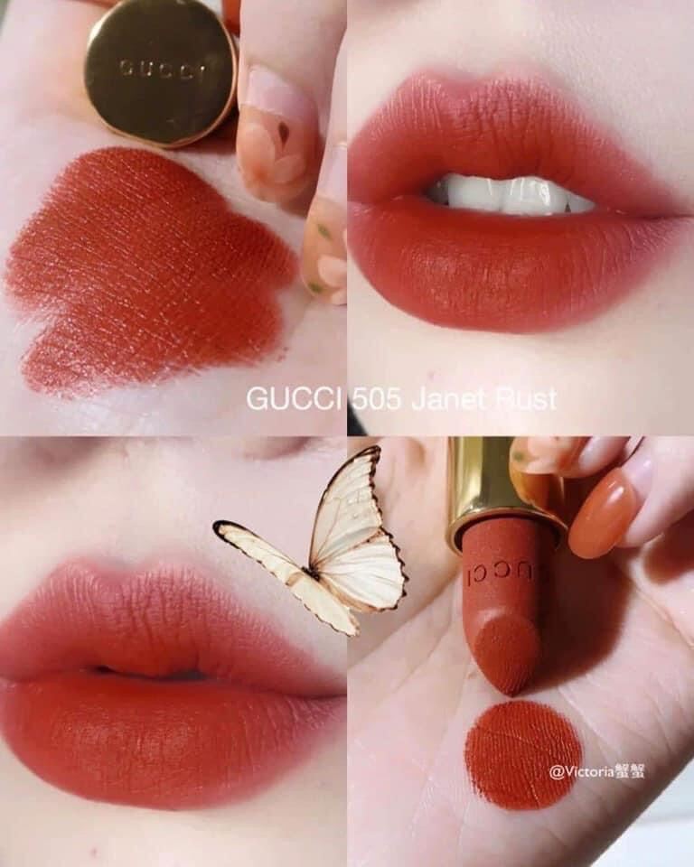 [FreeShip Max] - Son Gucc! Matte 505 Đỏ gạch - Kiss cosmetics