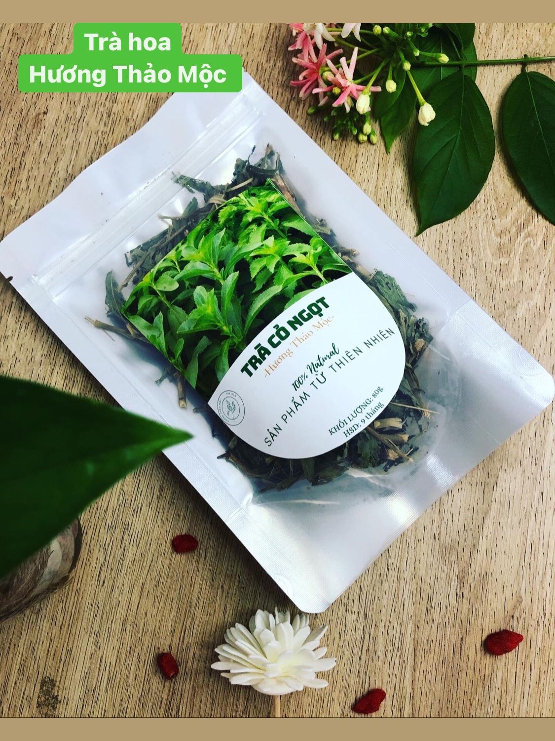 Trà Cỏ Ngọt - Trà Hoa Natural Thảo Mộc