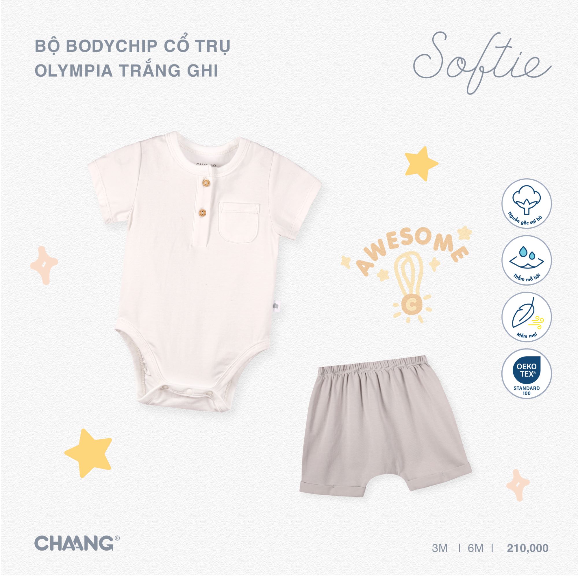 Bộ bodychip cổ trụ và phụ kiện Olympia Chaang