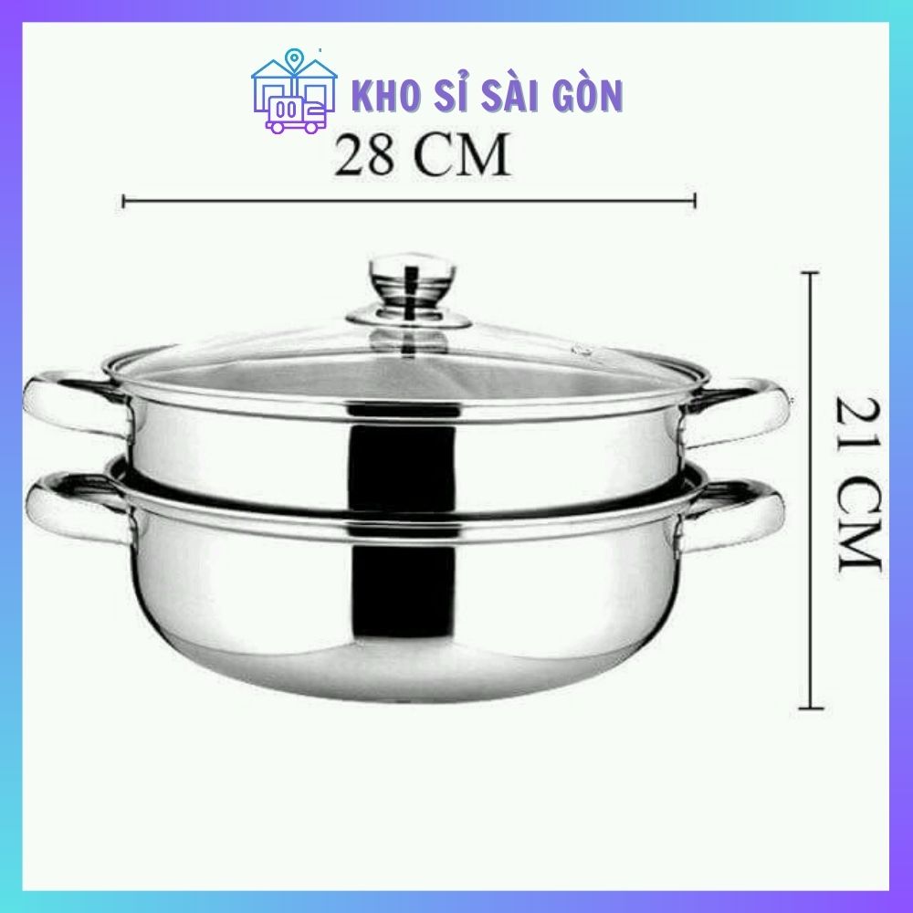 Nồi hấp 2 tầng inox xịn Tmark
