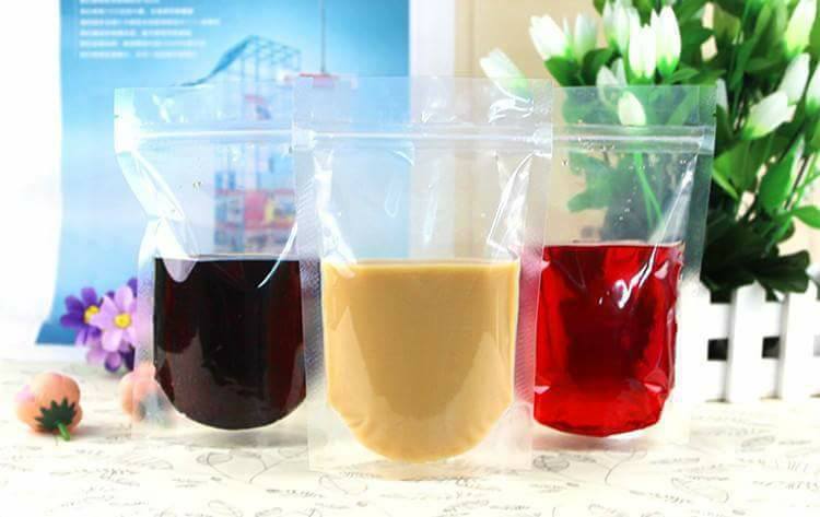 [500gr/size] túi zipper 2 đáy đứng mặt trong suốt