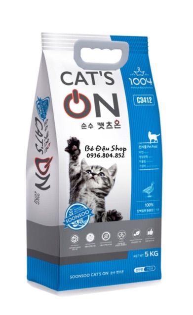 Thức ăn hạt cho mèo CAT’S ON Hàn Quốc bao 5kg mọi lứa tuổi