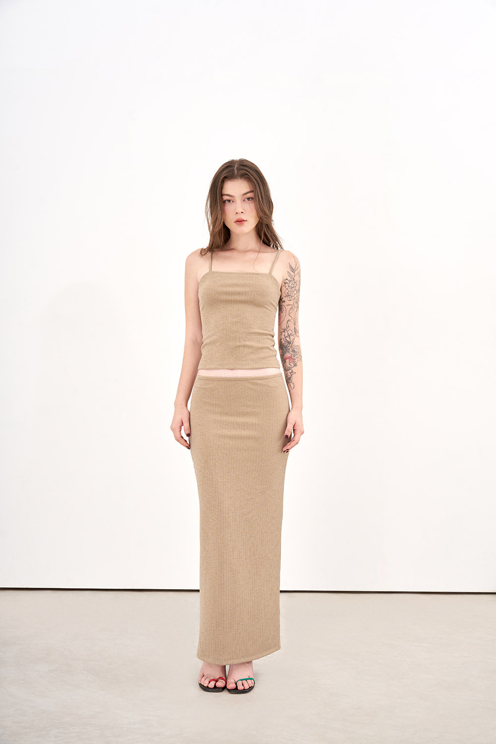 Dottie - chân váy thun vải sần - s0179