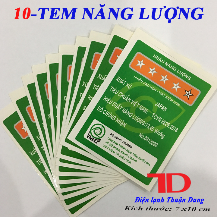 Combo 10 tem năng lượng nhiều loại - điện lạnh thuận dung