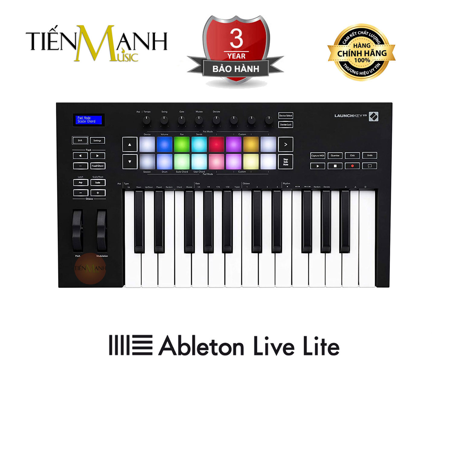 [Trả góp 0%] [Chính Hãng] Novation Launchkey 25 MK3 Bàn phím sáng tác - Sản xuất âm nhạc Producer Keyboard Controller for Ableton Live