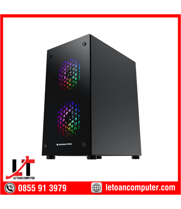 VỎ CASE XIGMATEK NYM 2F - M-ATX, 2 SIDE TEMPERED GLASS (KÈM 02 FAN XIGMATEK X22F)