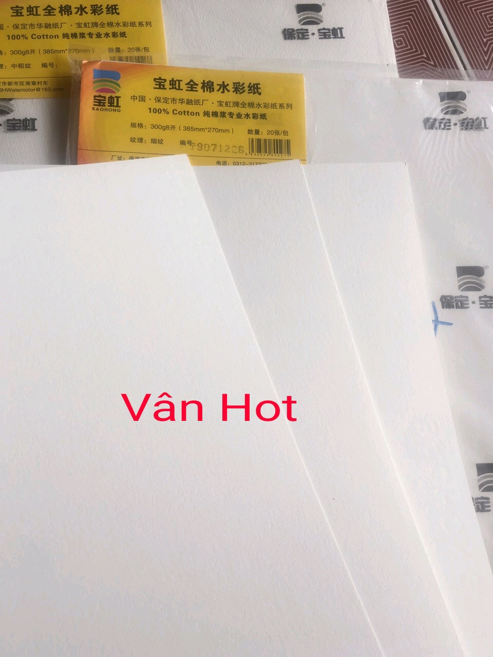 Set 10 tờ Giấy BaoHong Hot/Cold/Rough 100%  cotton