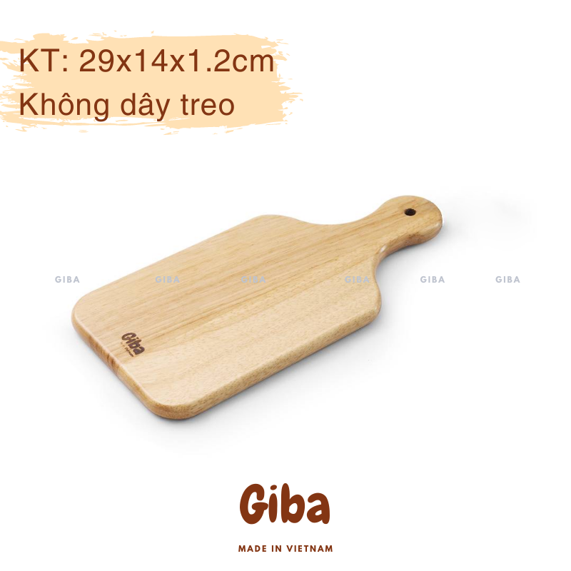 Thớt gỗ trang trí có tay cầm - Giba