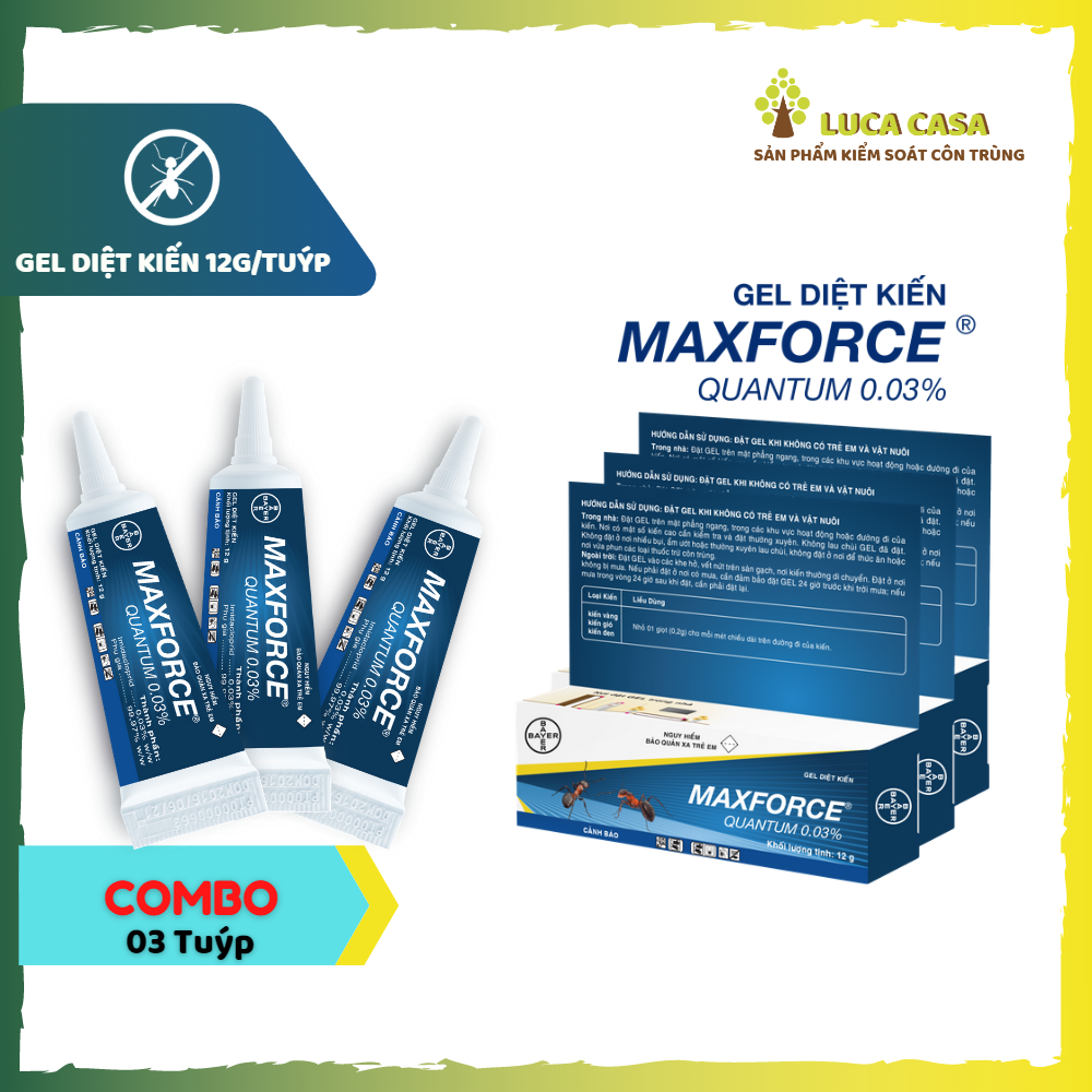 Combo 03 tuýp Diệt Kiến Bayer Maxforce Quantum