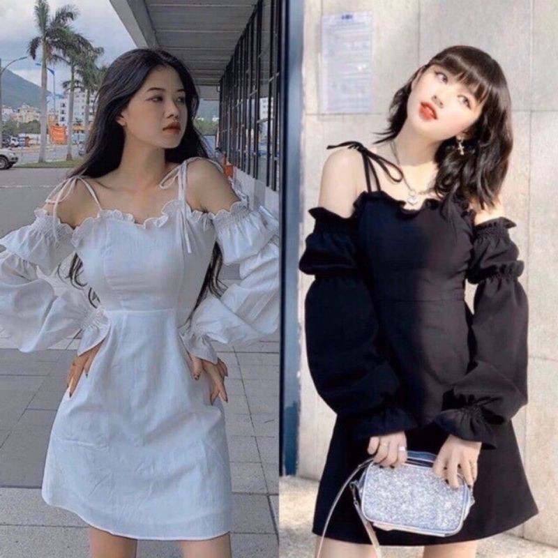 Đầm trễ vai dự tiệc