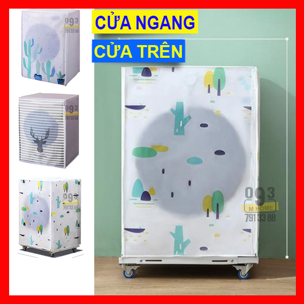 Tấm Bọc Chống Bụi Che Phủ Cho Máy Giặt Lồng Đứng Lồng Ngang