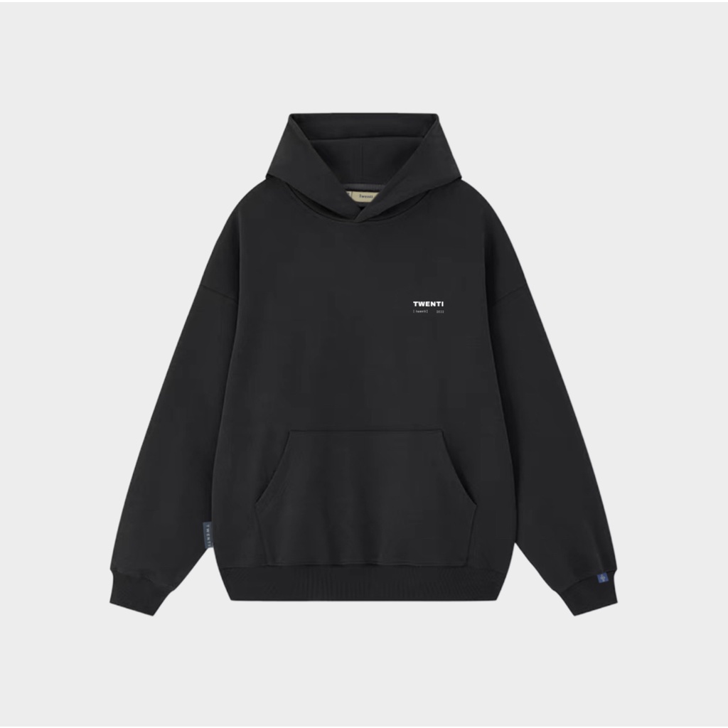 [Nhập Lazxuhuong03 - Giảm 40k/299k]Áo Hoodie Twenti Nỉ Cotton 2022 In Basic Form Ngắn