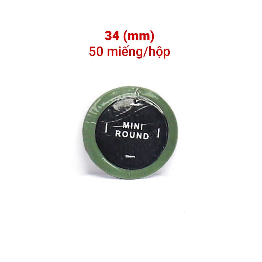 Hộp 50 miếng vá săm (34mm) - Ecoline Mini Round tiêu chuẩn Mỹ