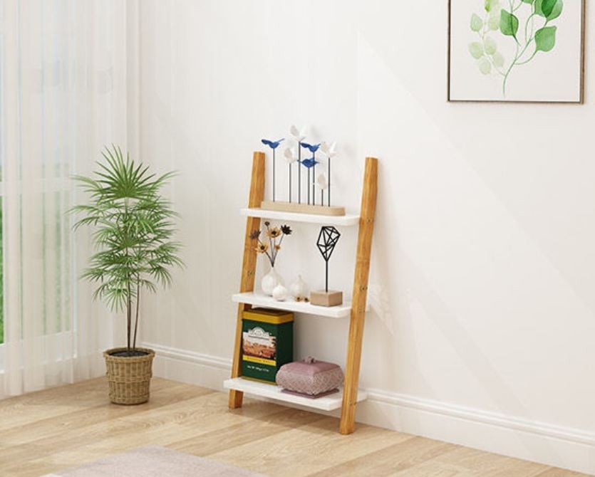 Kệ thang trang trí 3 tầng 43x95cm, kệ để chậu hoa cây cảnh đẹp, chất liệu gỗ nhập khẩu, chống xước, chống nước