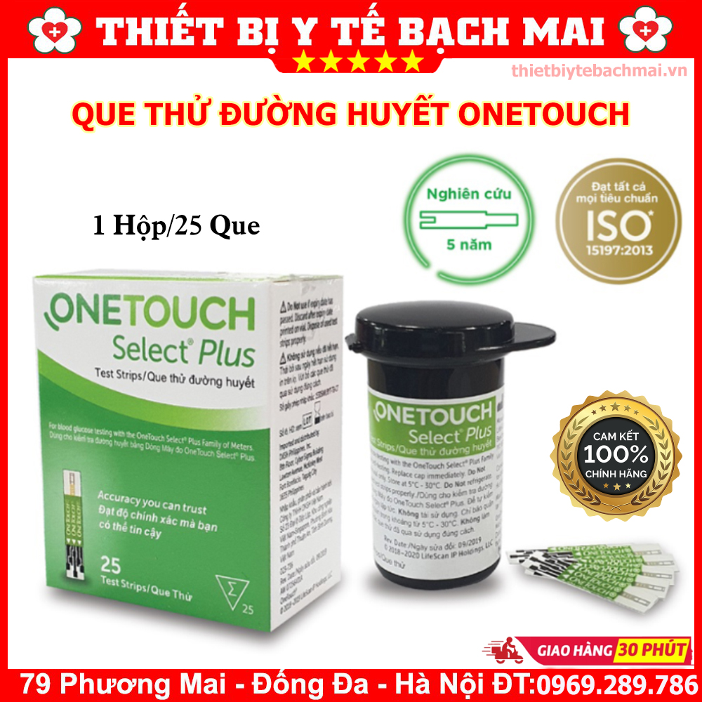 Que Thử Đường Huyết OneTouch - Hộp/25 Que