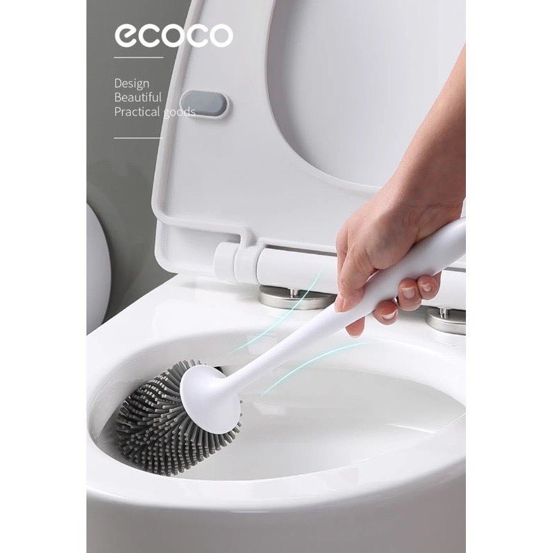 Chổi cọ  bồn cầu, chổi cọ silicone cao cấp dán tường Ecoco