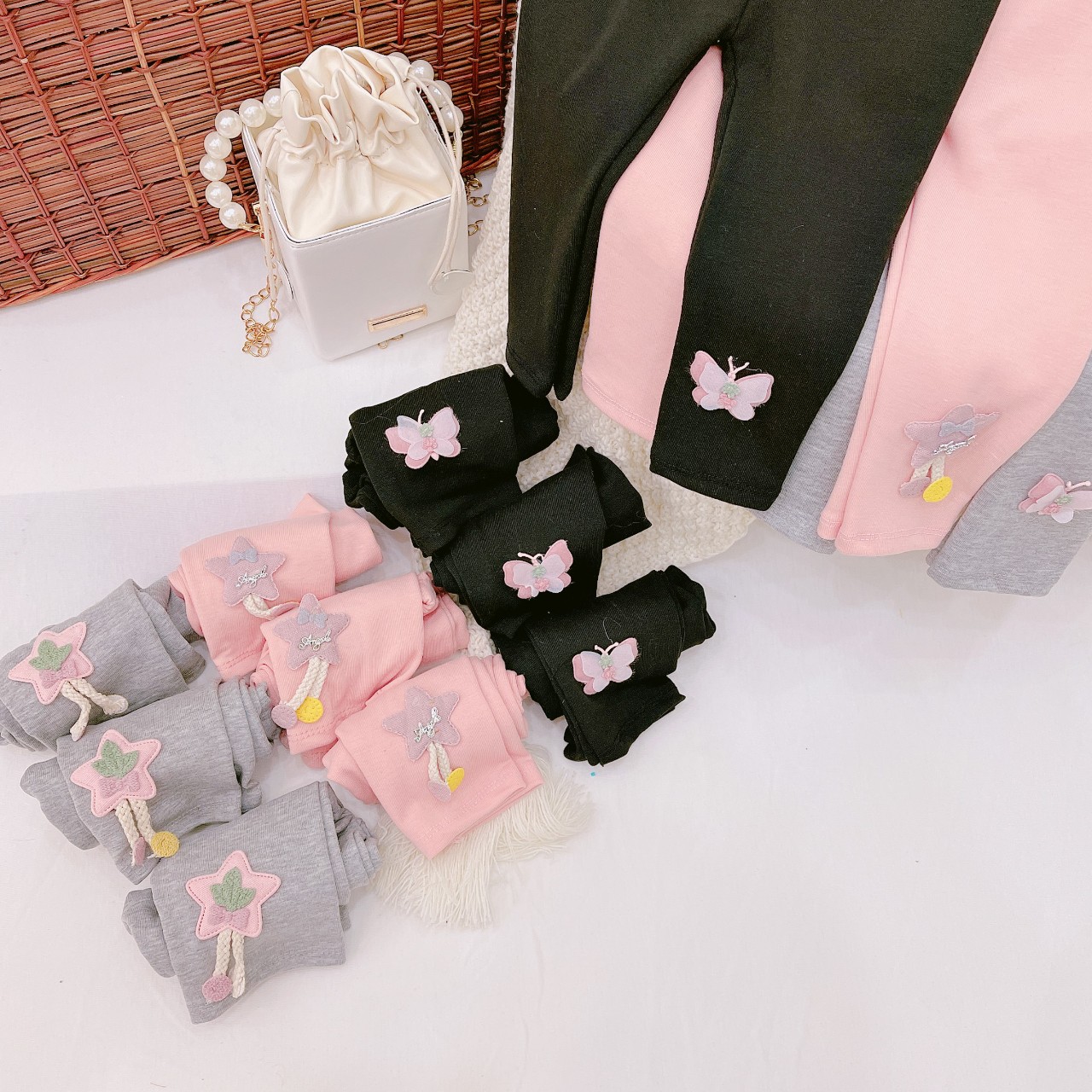 Combo 3 quần legging bé gái siêu đẹp