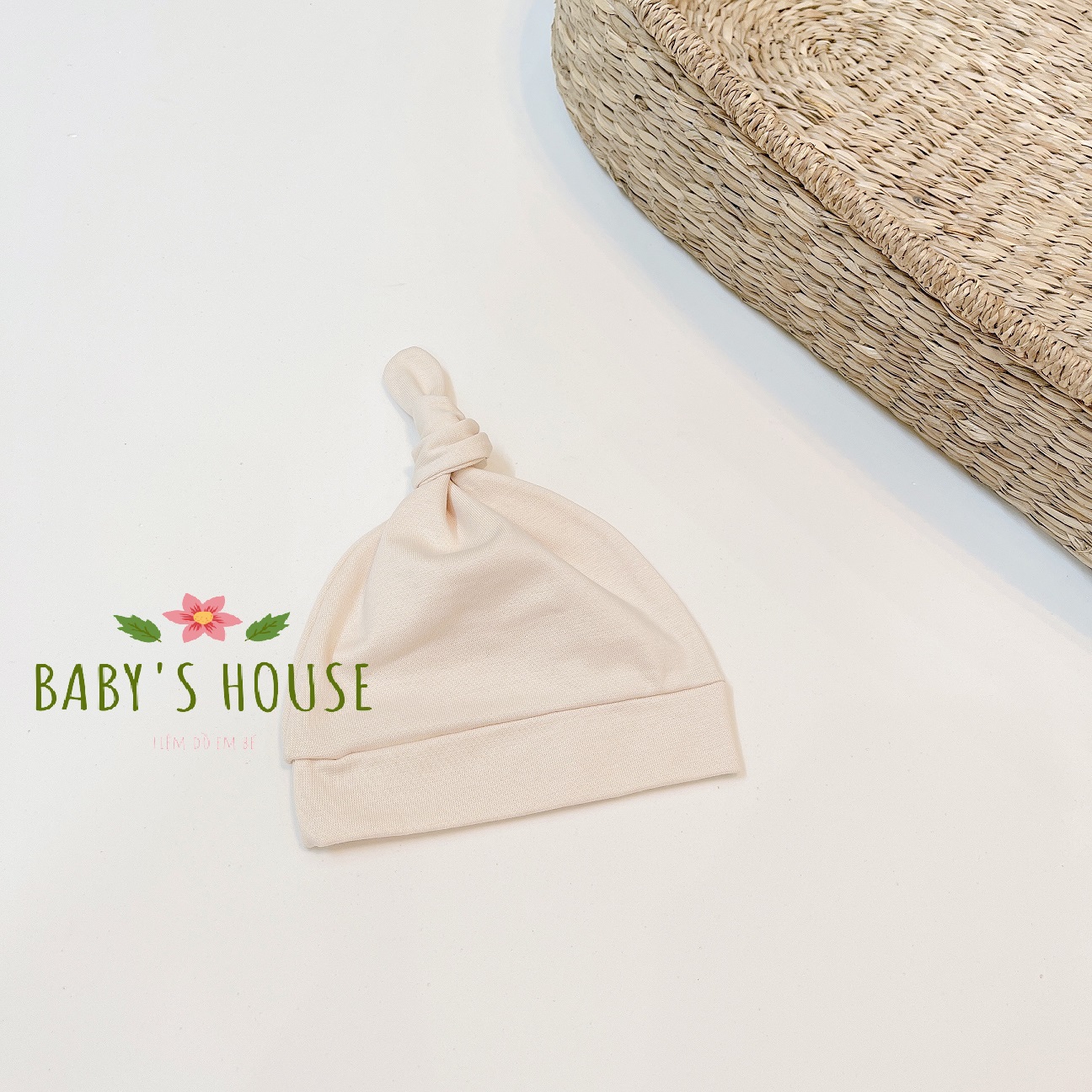 Mũ nón cotton thắt nút đáng yêu cho bé 0-12m MD25 - Baby's House