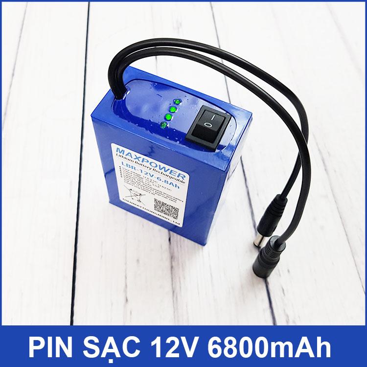Pin sạc 12V 6800mAh MAXPOWER