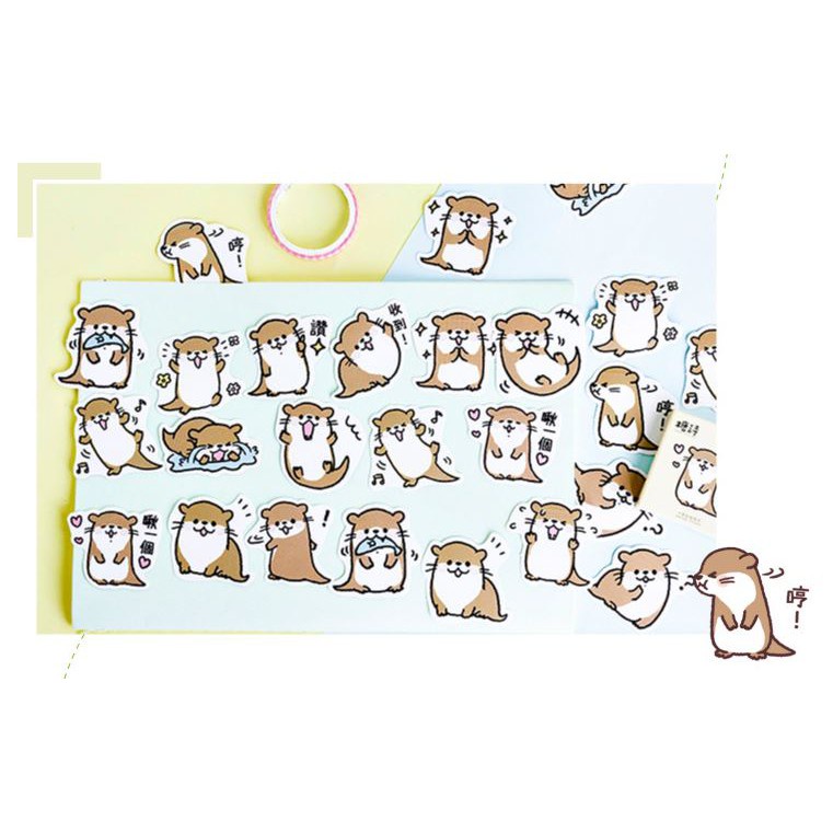 Bộ 45 Sticker Rái Cá Dễ Thương E74