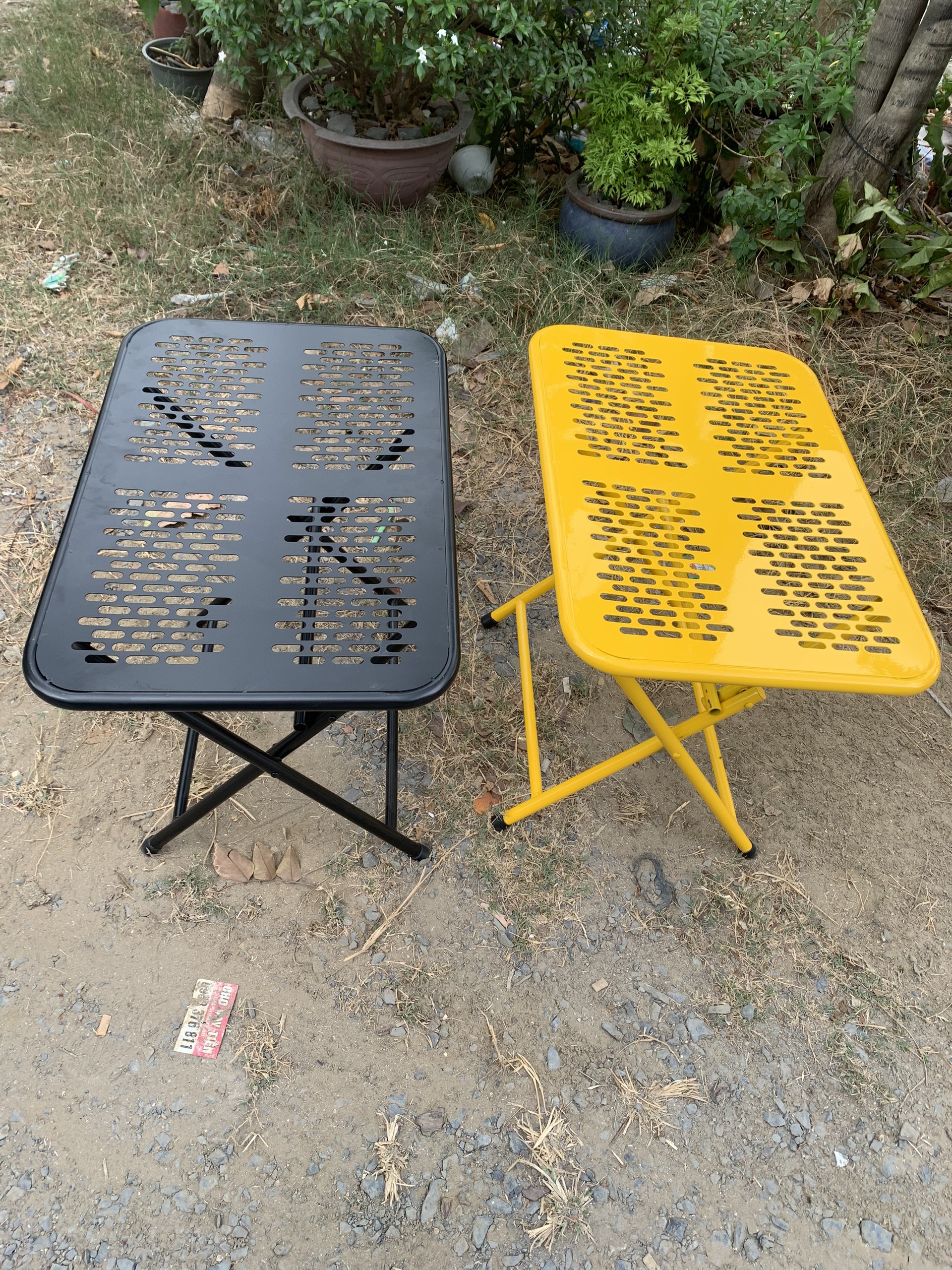 Ghế Xếp Full Sắt - Đủ Màu ( Combo 2 ghế + 1 Bàn CNC )