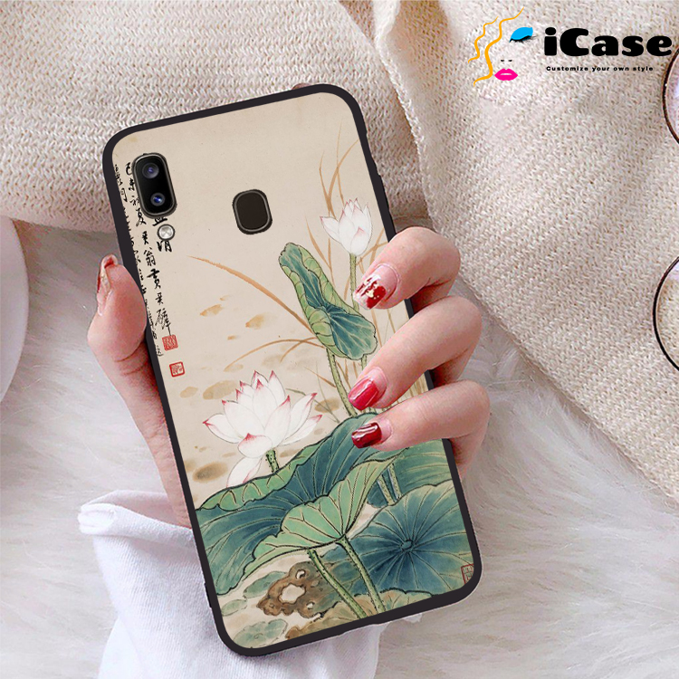 Ốp lưng Samsung Galaxy A20 viền dẻo TPU BST Sen