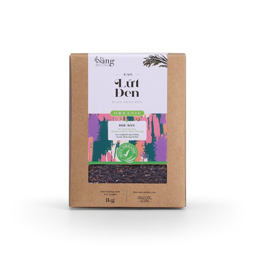 Gạo lứt đen hữu cơ nàng hương 1kg 1kg