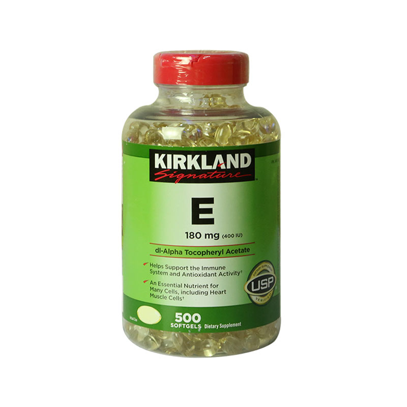 [HCM]Vitamin E 400IU Kirkland ( Hộp 500 Viên )