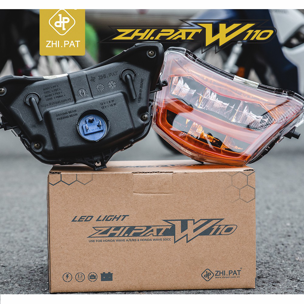 Đèn Led 2 tầng ZHIPAT cho Wave A, Wave S, Wave RSX, Wave RS, Future X ( có 2 màu đen và trăng)