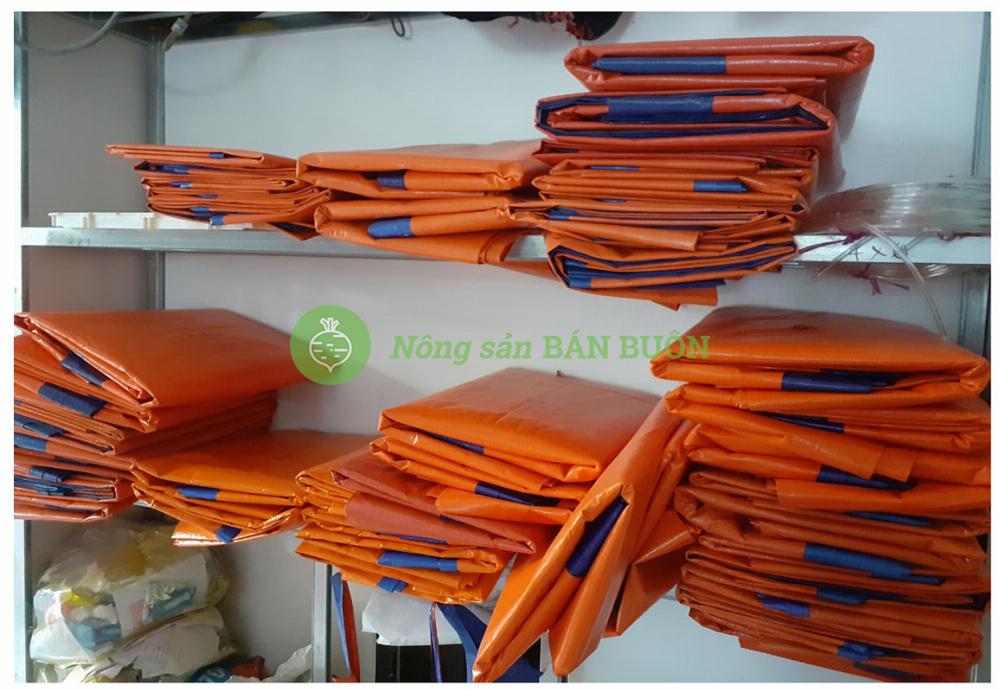 Bạt che nắng, mưa, che công trình (Bạt cam xanh) khổ 2X4M