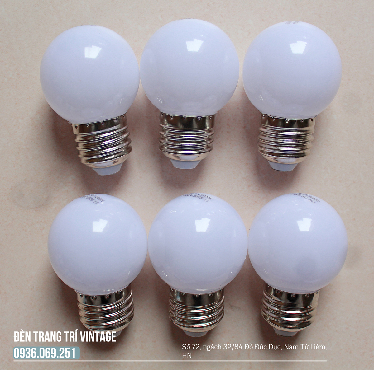 Bộ 5 bóng đèn led 1W - Bóng đèn trang trí ngoài trời