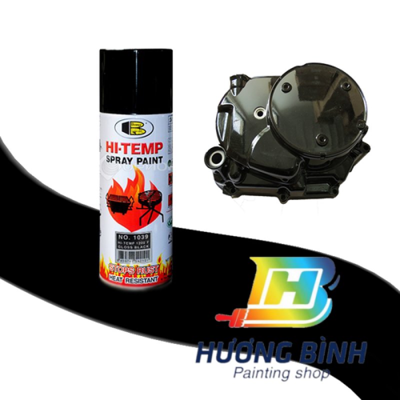 Sơn chịu nhiệt Bosny Hi - Temp (có 2 mã màu: Đen Mờ và Đen Bóng)