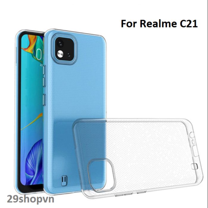 Ốp dẻo trong suốt Realme C21 / Realme C21Y (Loại A đẹp)