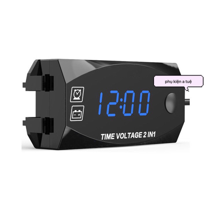 Đồng Hồ Đo Volt Ắc Quy 2 in 1 [ Đo volt và Giờ ]
