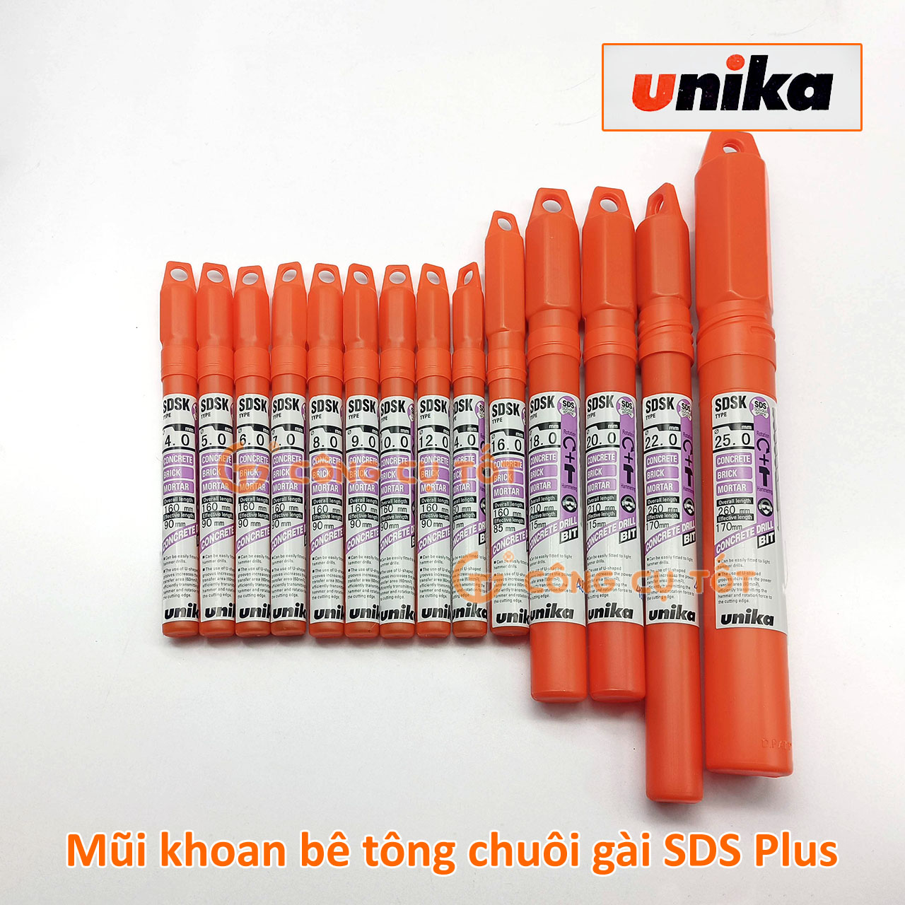 Mũi khoan bê tông chuôi gài Unika SDSK Nhật Bản