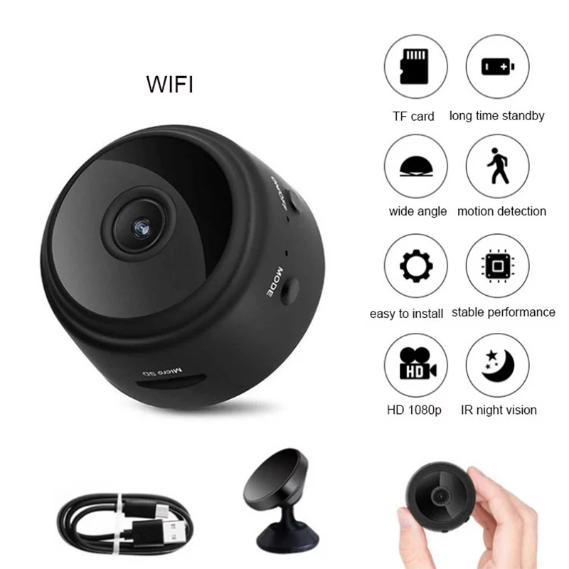 Camera mini wifi a9 camera siêu nhỏ wifi giám sát video A9 đến từ máy ghi âm ẩn không dây Camera mini Video Wifi camera.Bảo hành 1 năm.