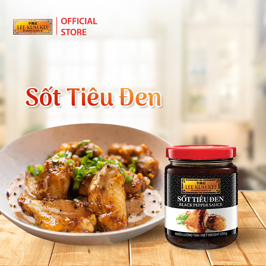 [Đơn 150K Tặng Gói Sốt] Combo 2 sốt tiêu đen LEE KUM KEE BLACK PEPPER SAUCE hủ thủy tinh 230g