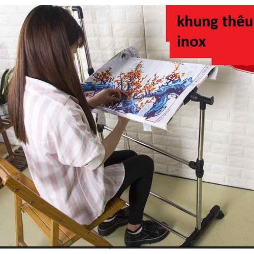 Khung inox thêu tranh chữ thập