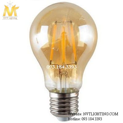 COMBO 10 Bóng đèn Edison A60 dimmer vỏ vàng nắng