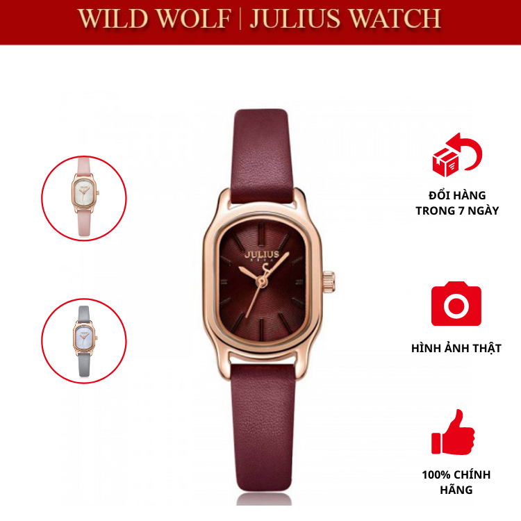 Đồng hồ nữ JA-1112 Julius Hàn Quốc dây da