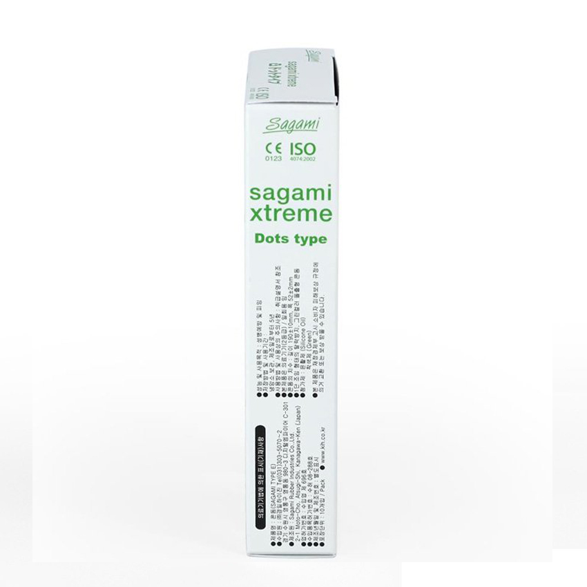 Bao cao su siêu mỏng Sagami Xtreme Dots Type có gân gai
