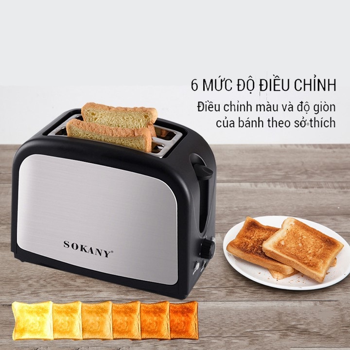 Máy nướng, máy làm bánh mỳ, máy nướng bánh mì SOKANY 700W - 800W nướng siêu nhanh [ BẢO HÀNH 1 NĂM - 1 ĐỔI 1 TRONG 7 NGÀY ĐẦU ]
TOÀN QUỐC