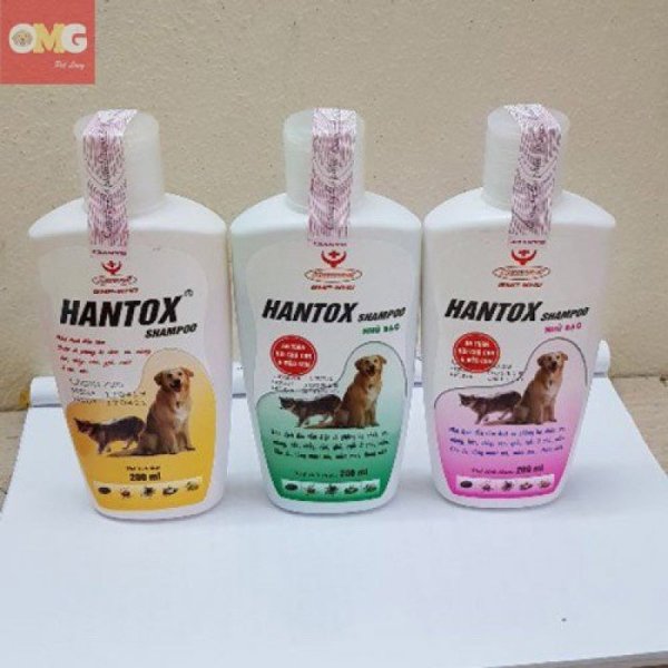 [CHÍNH HÃNG] Sữa tắm trị ve rận bọ chét chó mèo HANTOX SHAMPOO (200ml) - Siêu Hiệu Quả