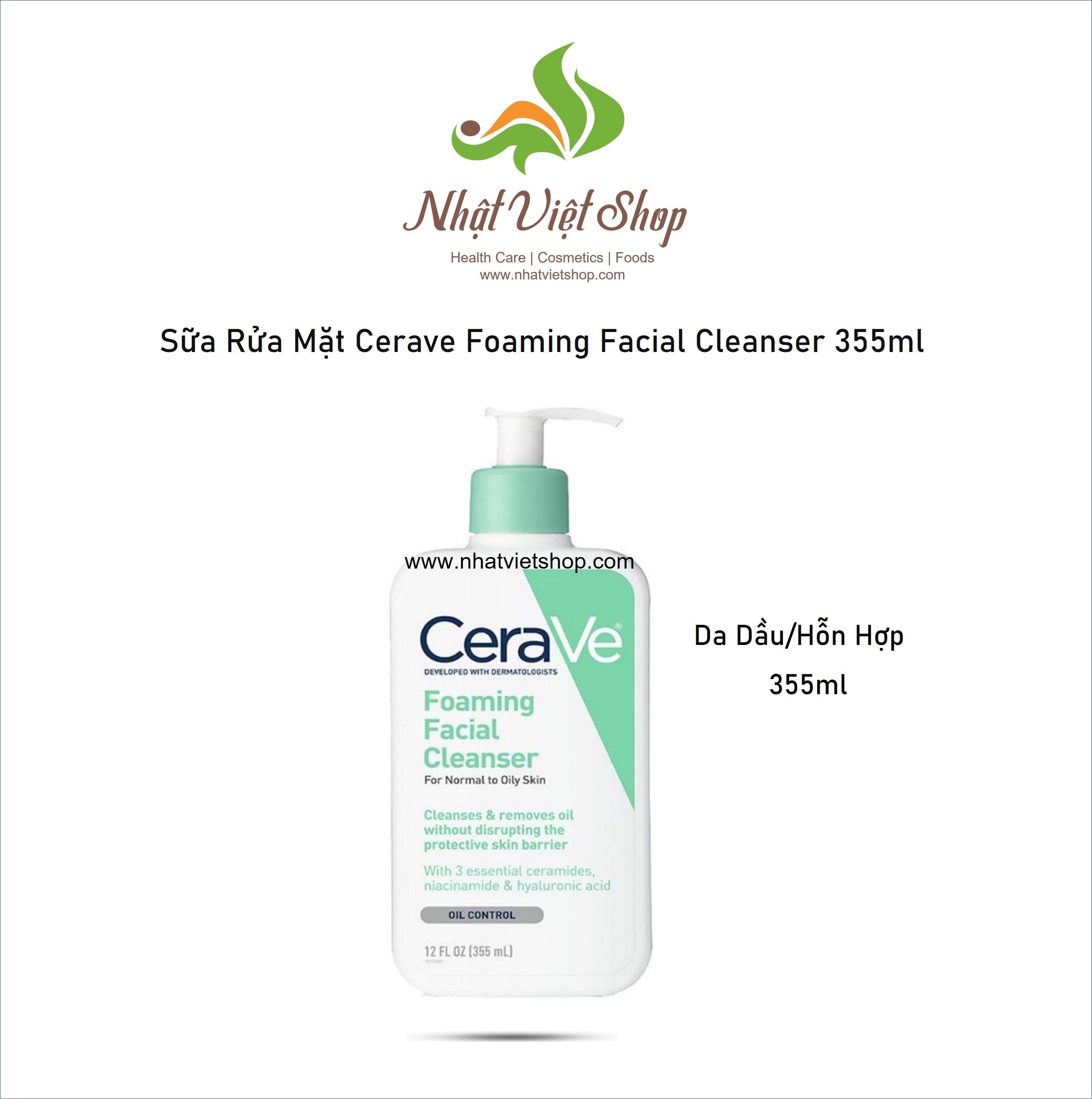 Sữa rửa mặt Cerave Foaming Facial Cleanser