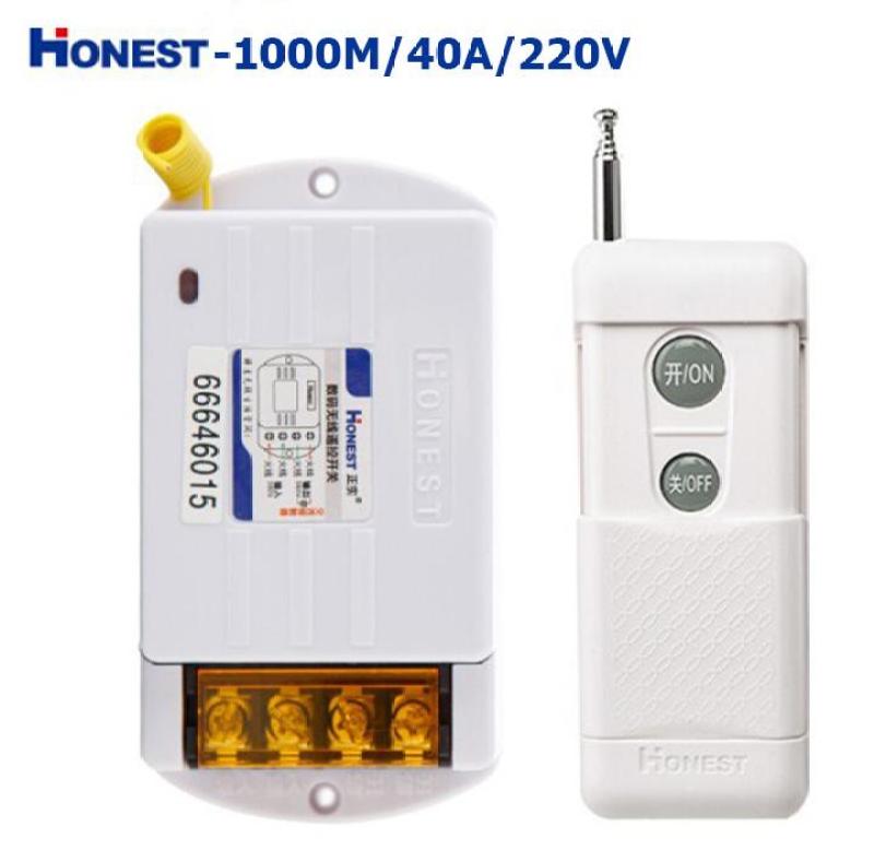 Bảng giá Bộ công tắc điều khiển tắt mở thiết bị điện từ xa công suất lớn Honest HT-6220KG-1 khoảng cách 1KM (40A-220V)