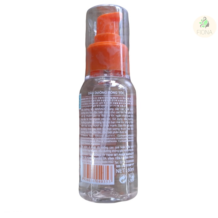 Dầu dưỡng bóng tóc không màu Marado chai 80 ml