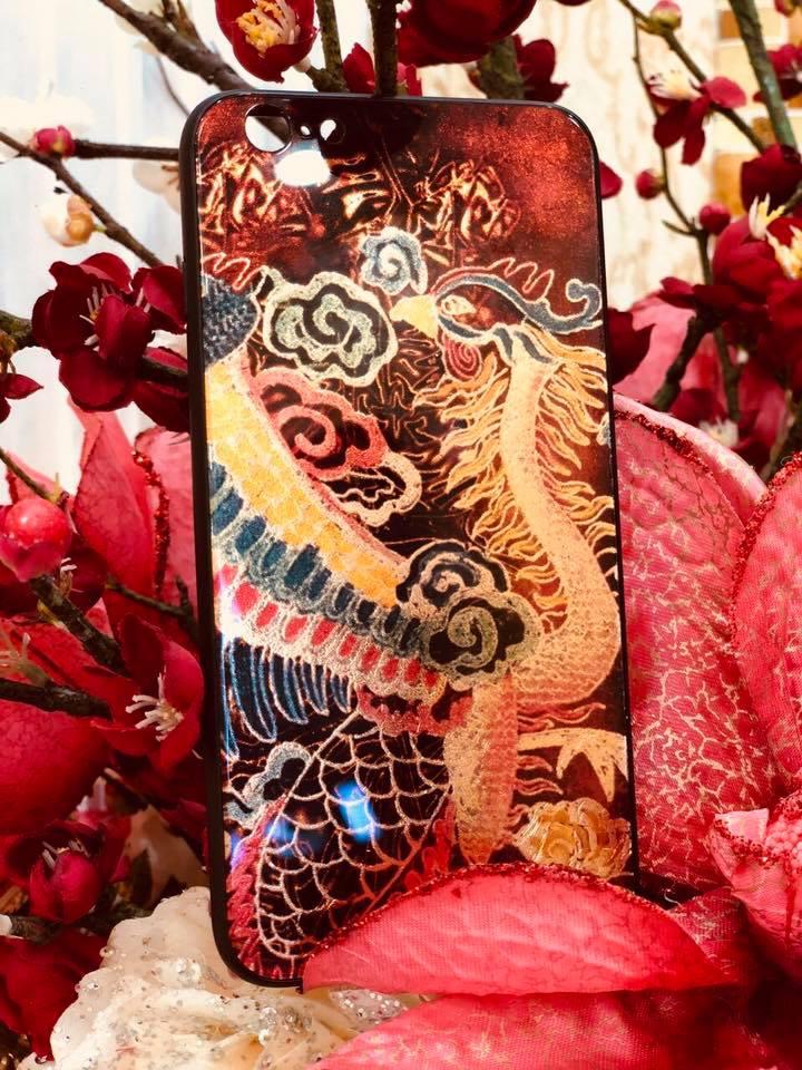 [HCM]ỐP KÍNH SƠN MÀI MẠ VÀNG DÀNH CHO IPHONE