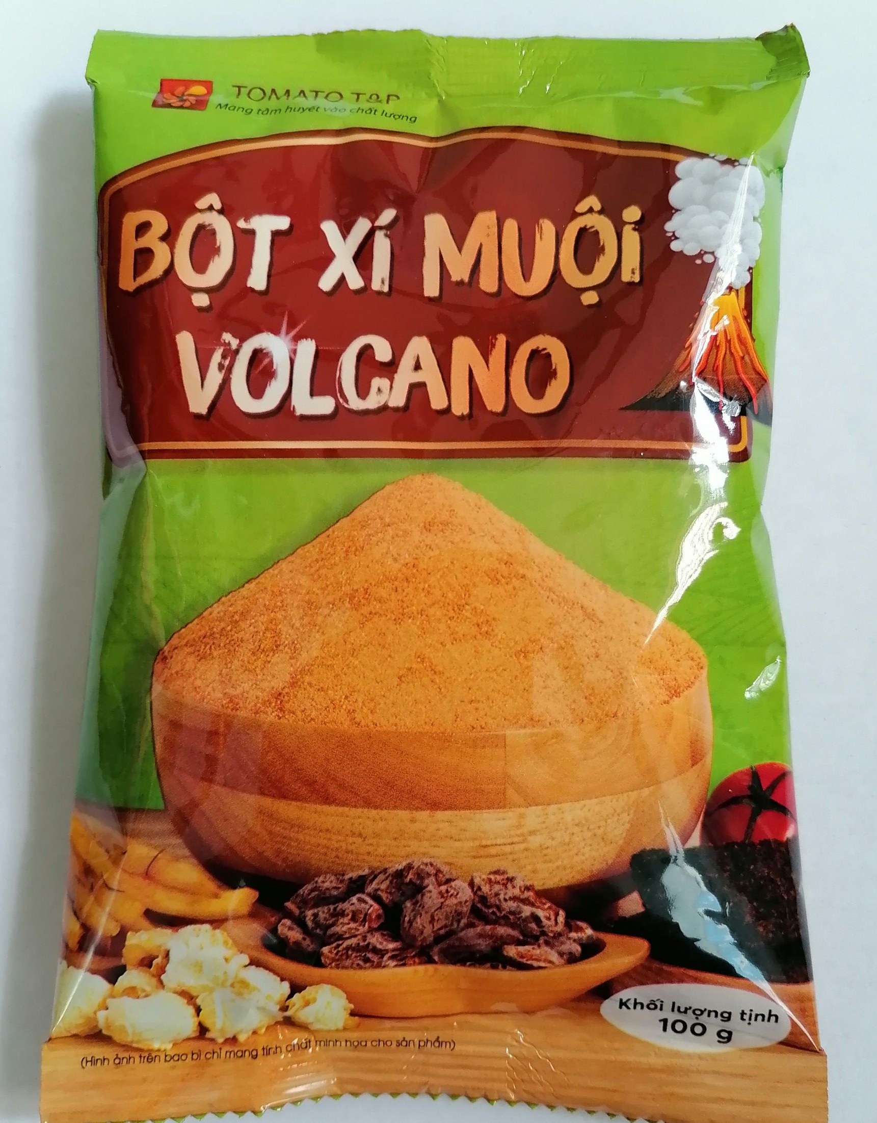 100g BỘT XÍ MUỘI ô mai lắc Volcano VN TOMATO T&P Salted Apricot Taste